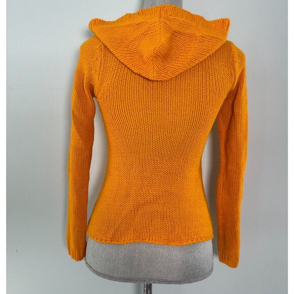 Vintage Y2k Pink Angel Tangerine Orange Knit Sweater Top size Junior M - Picture 2 of 8